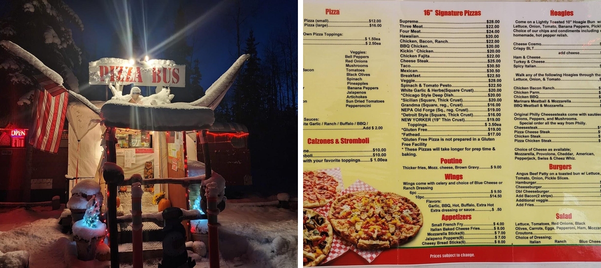 Wagner's Pizza Bus Menu